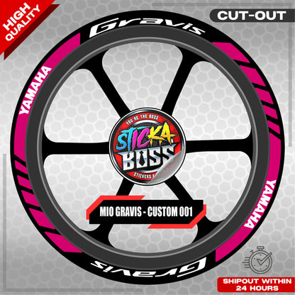 MIO GRAVIS MAG STICKER SET ( 2 MAGS ) - CUSTOM 001 | VINYL WATERPROOF CUT-OUT DECALS