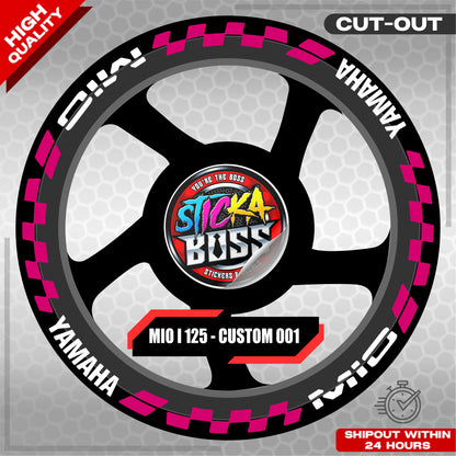 MIO I 125 MAGS STICKER SET  ( 2 MAGS ) - CUSTOM 001 | VINYL WATERPROOF CUT-OUT DECALS