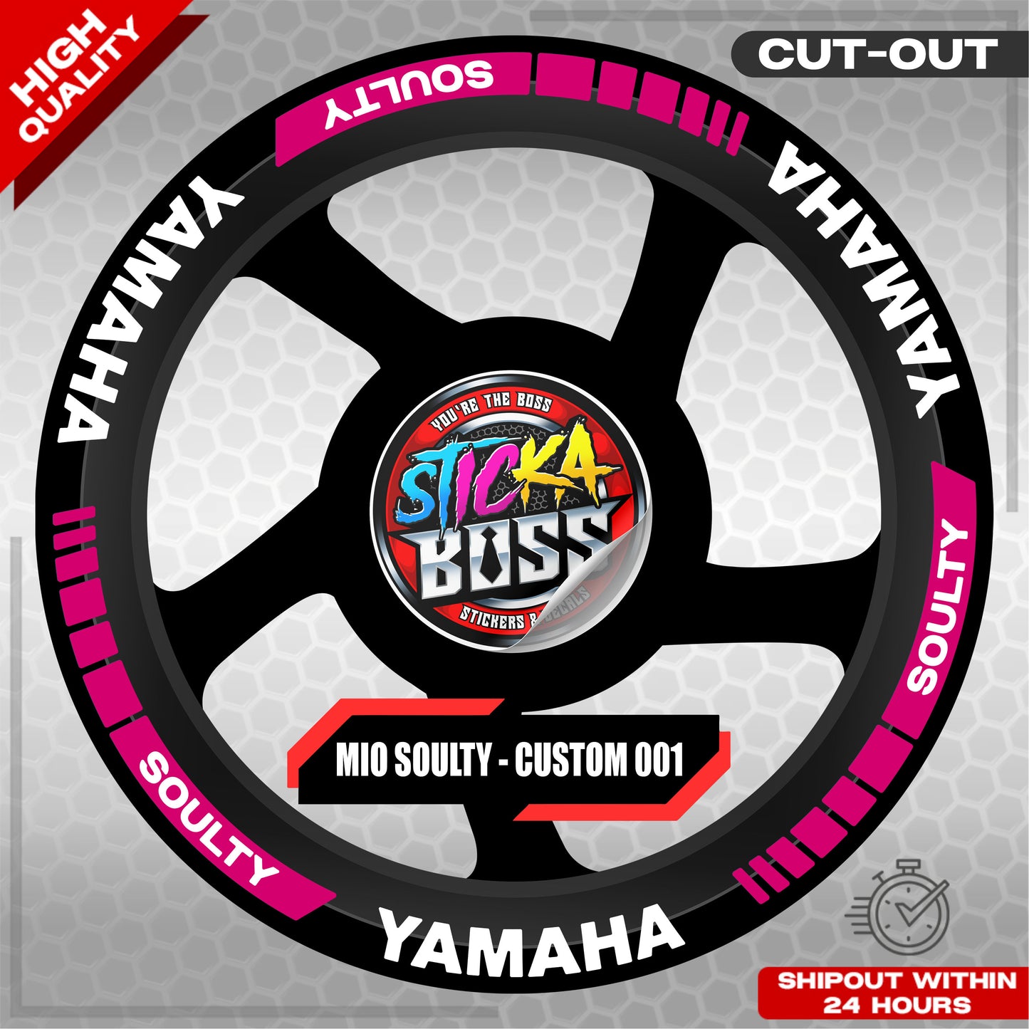 MIO SOULTY MAG STICKER SET ( 2 MAGS ) - CUSTOM 001 | VINYL WATERPROOF CUT-OUT DECALS