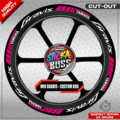 MIO GRAVIS MAG STICKER SET ( 2 MAGS ) - CUSTOM 008 | VINYL WATERPROOF CUT-OUT DECALS