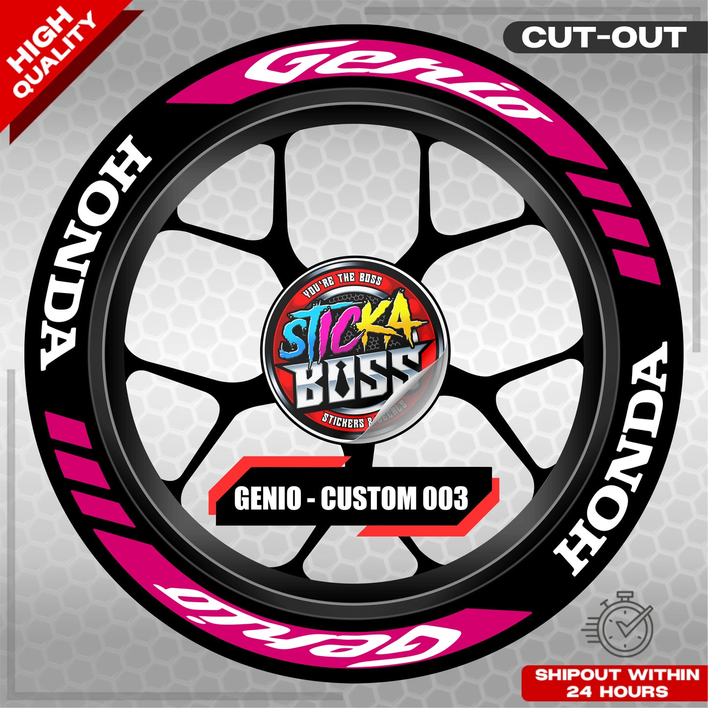 GENIO MAG STICKER SET ( 2 MAGS ) - CUSTOM 003 | VINYL WATERPROOF CUT-OUT DECALS