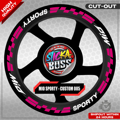 MIO SPORTY MAG STICKER SET ( 2 MAGS ) - CUSTOM 005 | VINYL WATERPROOF CUT-OUT DECALS