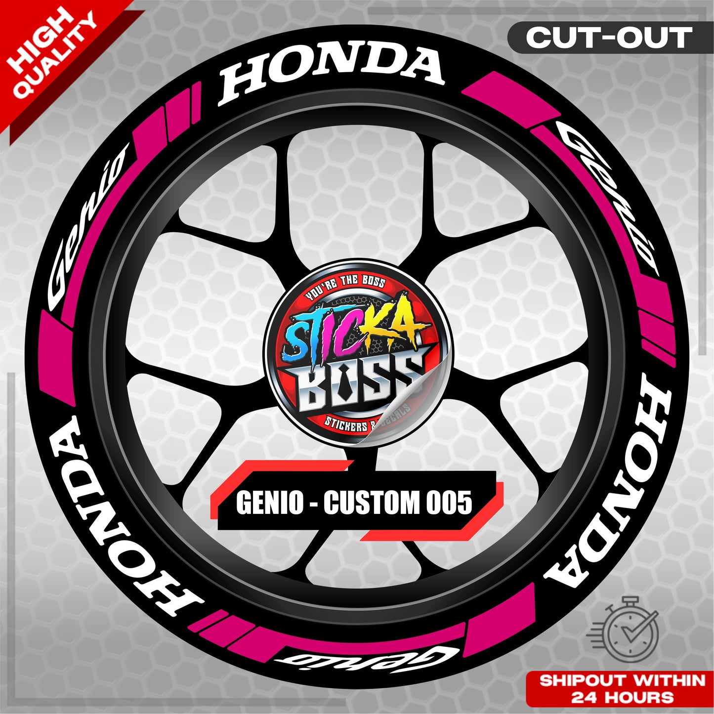 GENIO MAG STICKER SET ( 2 MAGS ) - CUSTOM 005 | VINYL WATERPROOF CUT-OUT DECALS