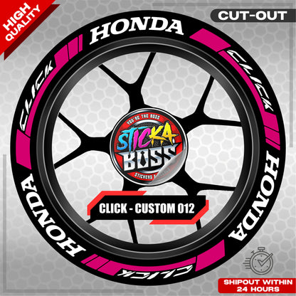 CLICK 125 / 150 / 160 MAG STICKER SET  ( 2 MAGS ) - CUSTOM 012 | VINYL WATERPROOF CUT-OUT DECALS