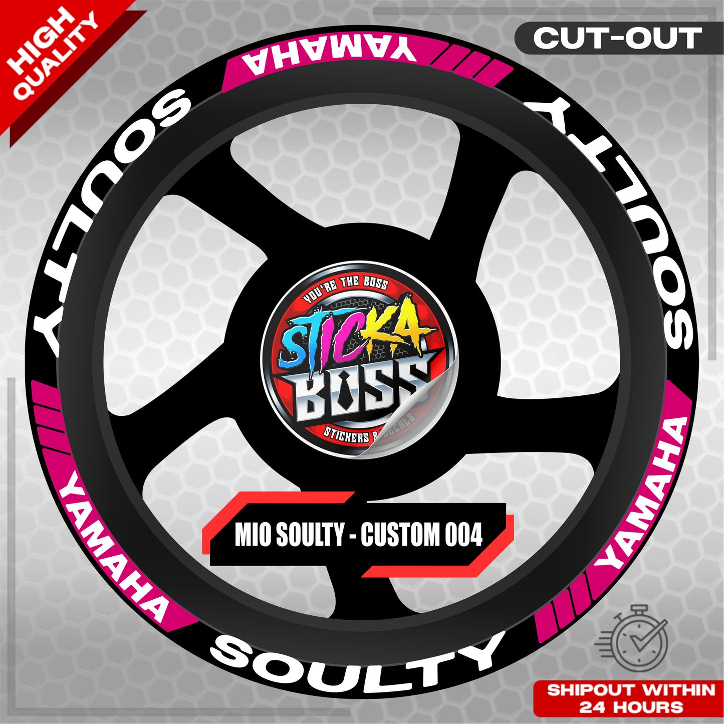MIO SOULTY MAG STICKER SET ( 2 MAGS ) - CUSTOM 004 | VINYL WATERPROOF CUT-OUT DECALS