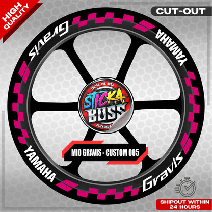 MIO GRAVIS MAG STICKER SET ( 2 MAGS ) - CUSTOM 005 | VINYL WATERPROOF CUT-OUT DECALS