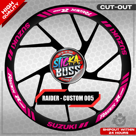 RAIDER R150 MAGS STICKER SET ( 2 MAGS ) - CUSTOM 005 | VINYL WATERPROOF CUT-OUT DECALS