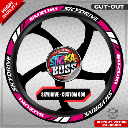 SKYDRIVE MAG STICKER SET ( 2 MAGS ) - CUSTOM 008 | VINYL WATERPROOF CUT-OUT DECALS