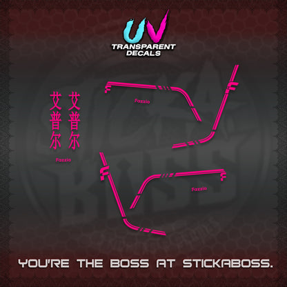 FAZZIO UV TRANSPARENT DECALS (2026 JAPAN LINES) STICKER KITS BY STICKABOSS