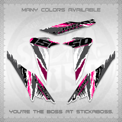 CLICK 150 V2 VARIO FOR WHITE DECALS (2022 SPECIAL SPLASH DESIGN) STICKER KITS BY STICKABOSS