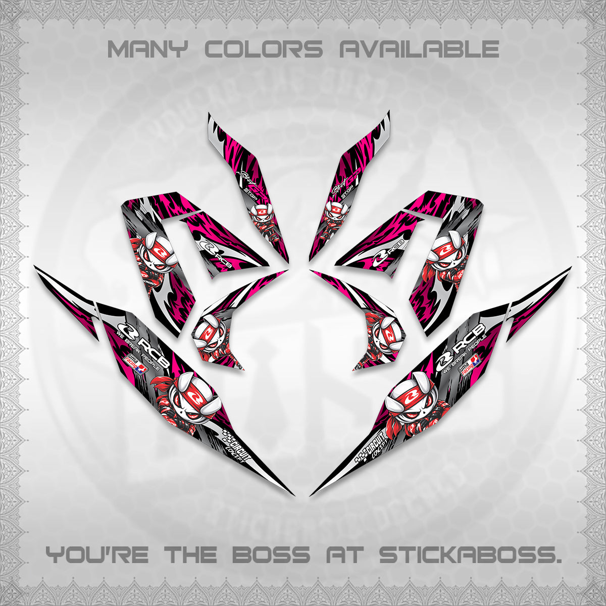 CLICK 125 V4 DECALS (2026 NEW RCB 2.0 DESIGN) STICKER KITS BY STICKABOSS