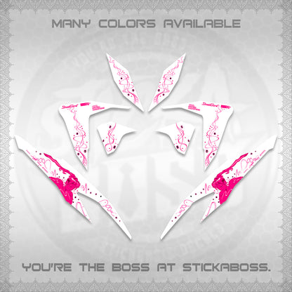 CLICK V2 FOR WHITE DECALS (2026 2F2F SWIRL DESIGN) STICKER KITS BY STICKABOSS
