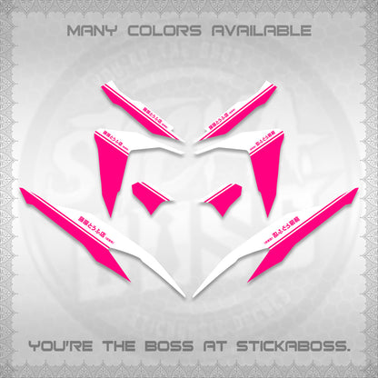 CLICK V2 FOR WHITE DECALS (TRUENO STYLE DESIGN) STICKER KITS BY STICKABOSS
