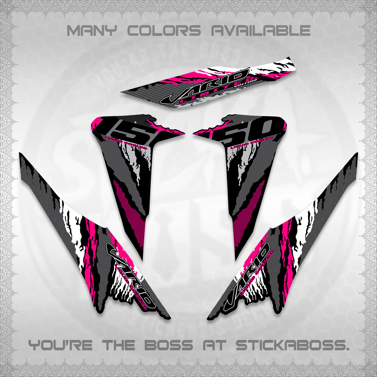 CLICK 150 V2 VARIO DECALS (2022 SPECIAL SPLASH DESIGN) STICKER KITS BY STICKABOSS