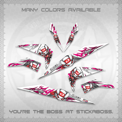 BEAT FI V2 FOR WHITE DECALS (2026 NEW RCB 2.0 DESIGN) STICKER KITS BY STICKABOSS