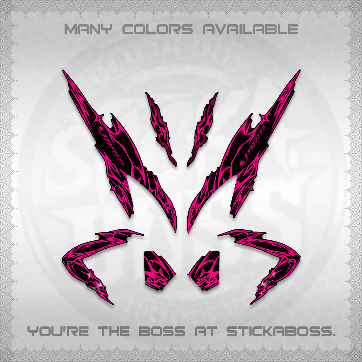 CLICK 125 V2 VARIO DECALS (2026 TRIBAL LIGHTNING DESIGN) STICKER KITS BY STICKABOSS
