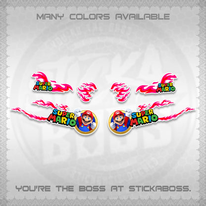 FAZZIO FOR WHITE DECALS (FLAMES 02 SUPER-M MOTIF) STICKER KITS BY STICKABOSS