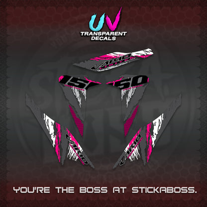 CLICK 150 V2 VARIO UV TRANSPARENT DECALS (2022 SPECIAL SPLASH DESIGN) STICKER KITS BY STICKABOSS