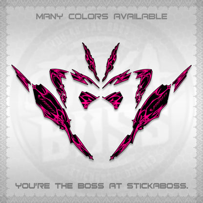 CLICK 125 V4 VARIO DECALS (2026 TRIBAL LIGHTNING DESIGN) STICKER KITS BY STICKABOSS