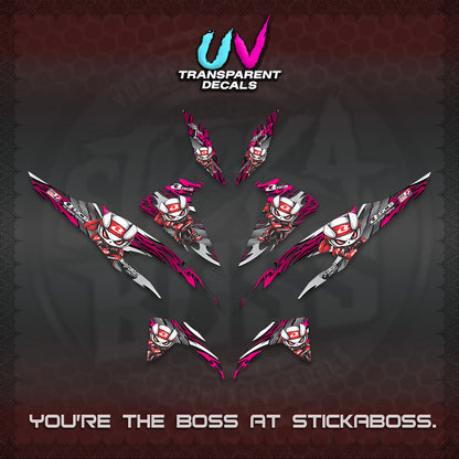 CLICK 125 V2 UV TRANSPARENT DECALS (2026 NEW RCB 2.0 DESIGN) STICKER KITS BY STICKABOSS