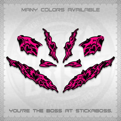 CLICK 125 V2 DECALS (2026 STRIPING HEART DESIGN) STICKER KITS BY STICKABOSS