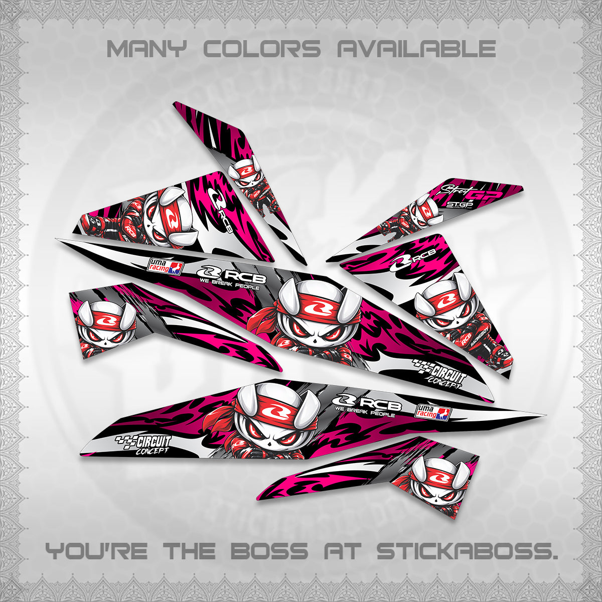 BEAT FI V1 DECALS (2026 NEW RCB 2.0 DESIGN) STICKER KITS BY STICKABOSS