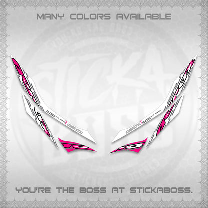 AEROX 155 V1 FOR WHITE DECALS (NEW 2026 VORTEX) STICKER KITS BY STICKABOSS