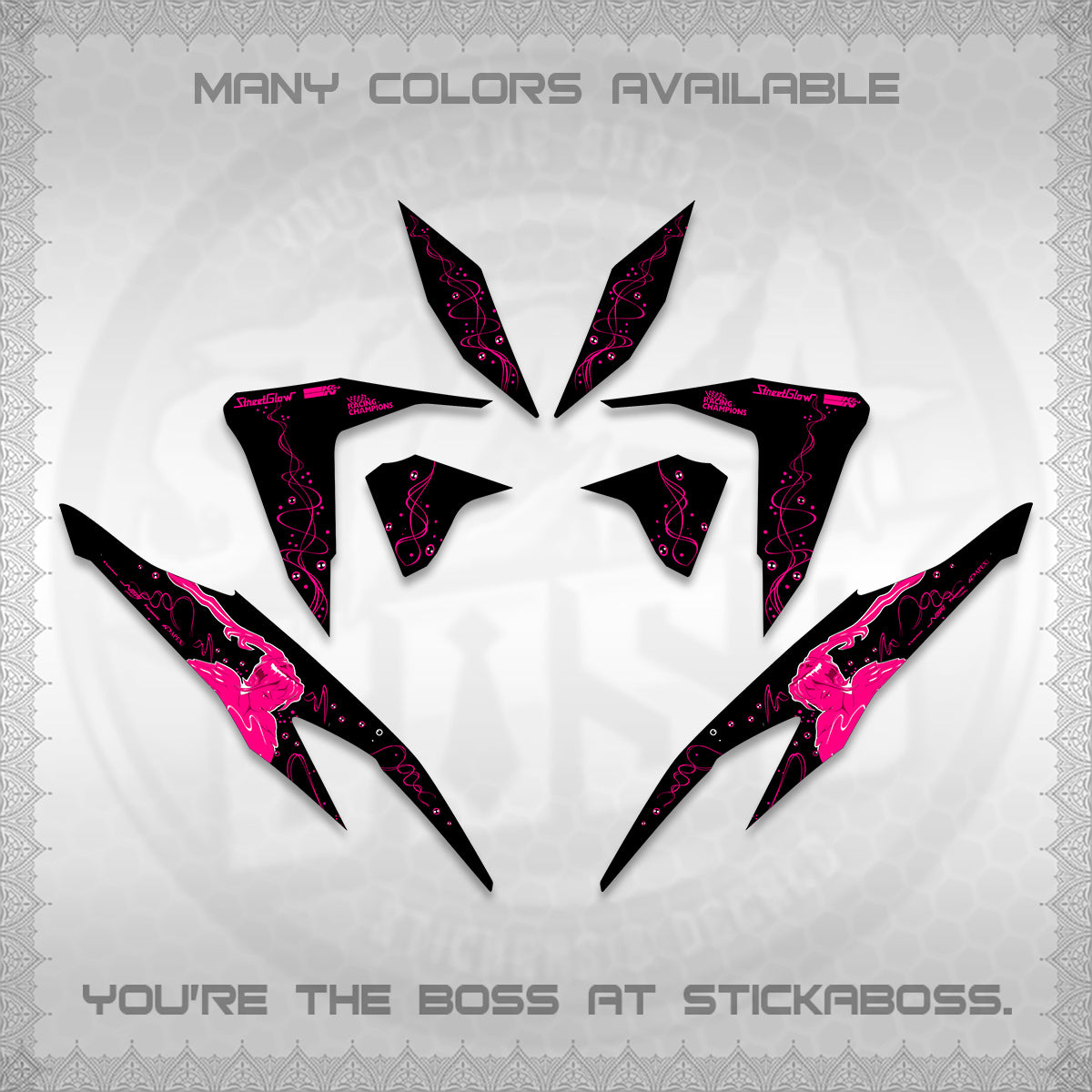 CLICK V2 DECALS (2026 2F2F SWIRL DESIGN) STICKER KITS BY STICKABOSS