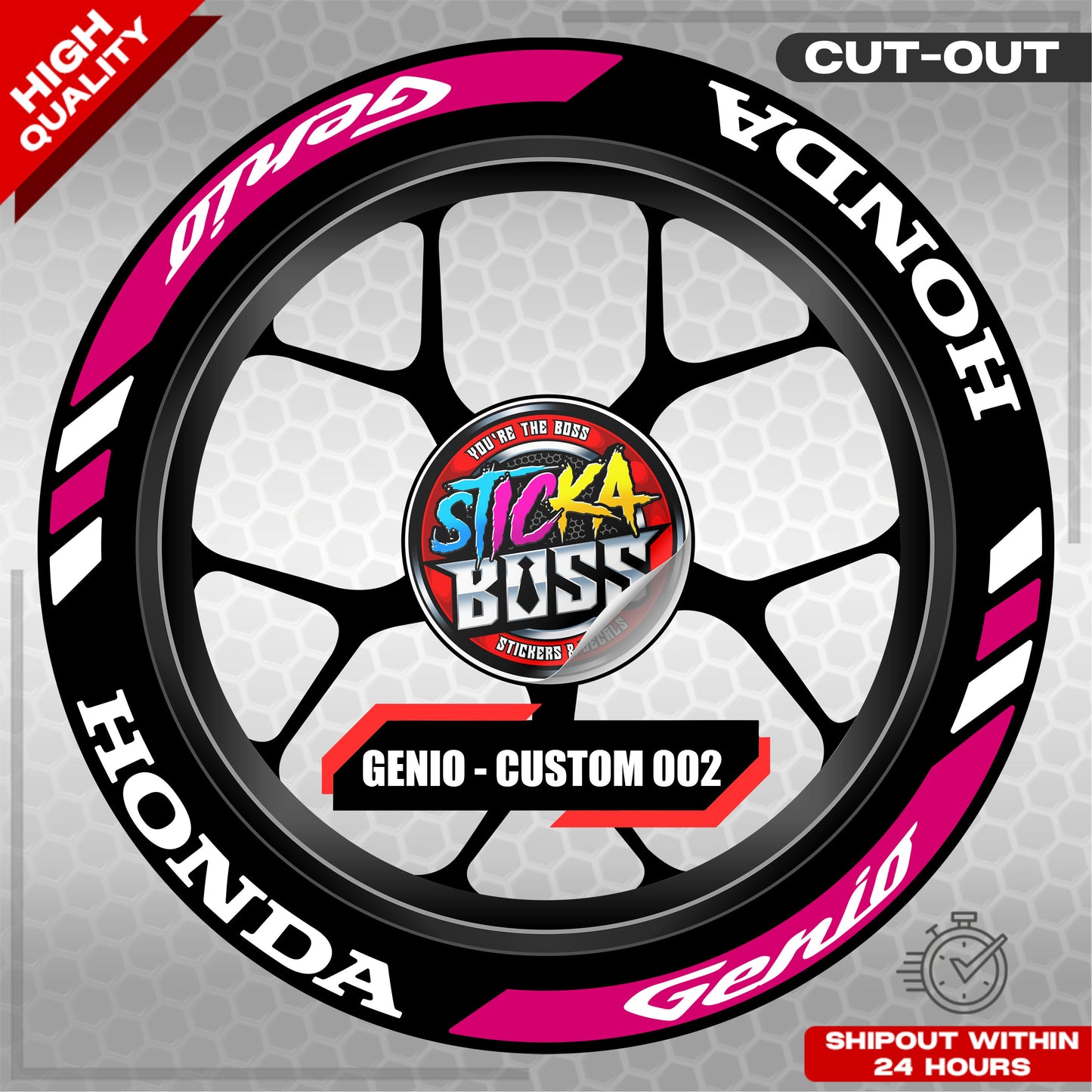 GENIO MAG STICKER SET ( 2 MAGS ) - CUSTOM 002 | VINYL WATERPROOF CUT-OUT DECALS