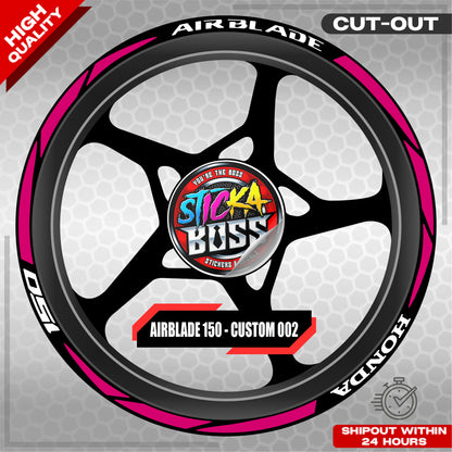 AIRBLADE 150 MAG STICKER SET ( 2 MAGS ) - CUSTOM 002 | VINYL WATERPROOF CUT-OUT DECALS