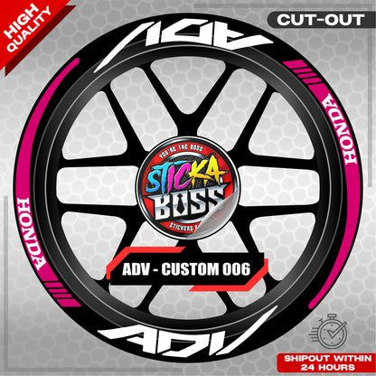 ADV 150 / 160 MAG STICKER SET ( 2 MAGS ) - CUSTOM 006 | VINYL WATERPROOF CUT-OUT DECALS
