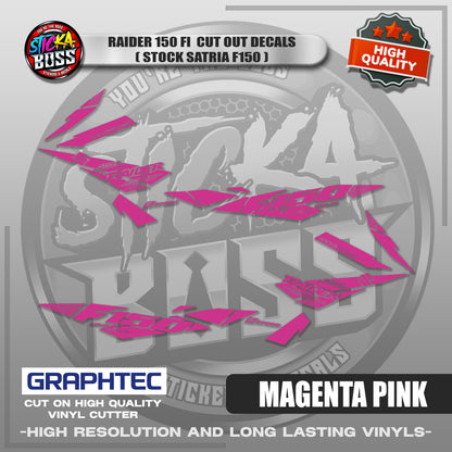 RAIDER 150 FI CUT OUT DECALS ( STOCK SATRIA F150 ) | VINYL WATERPROOF CUT-OUT STICKER DECALS