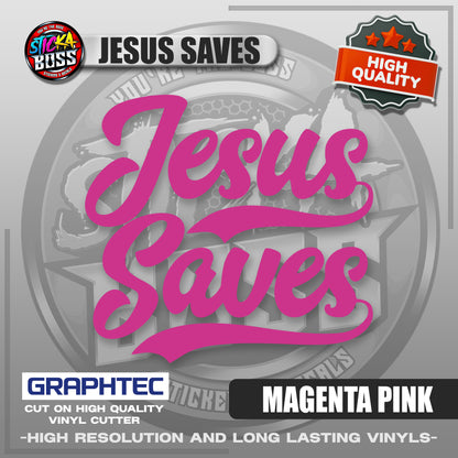 JESUS SAVES | VINYL WATERPROOF CUT-OUT STICKER DECALS【Stickaboss】