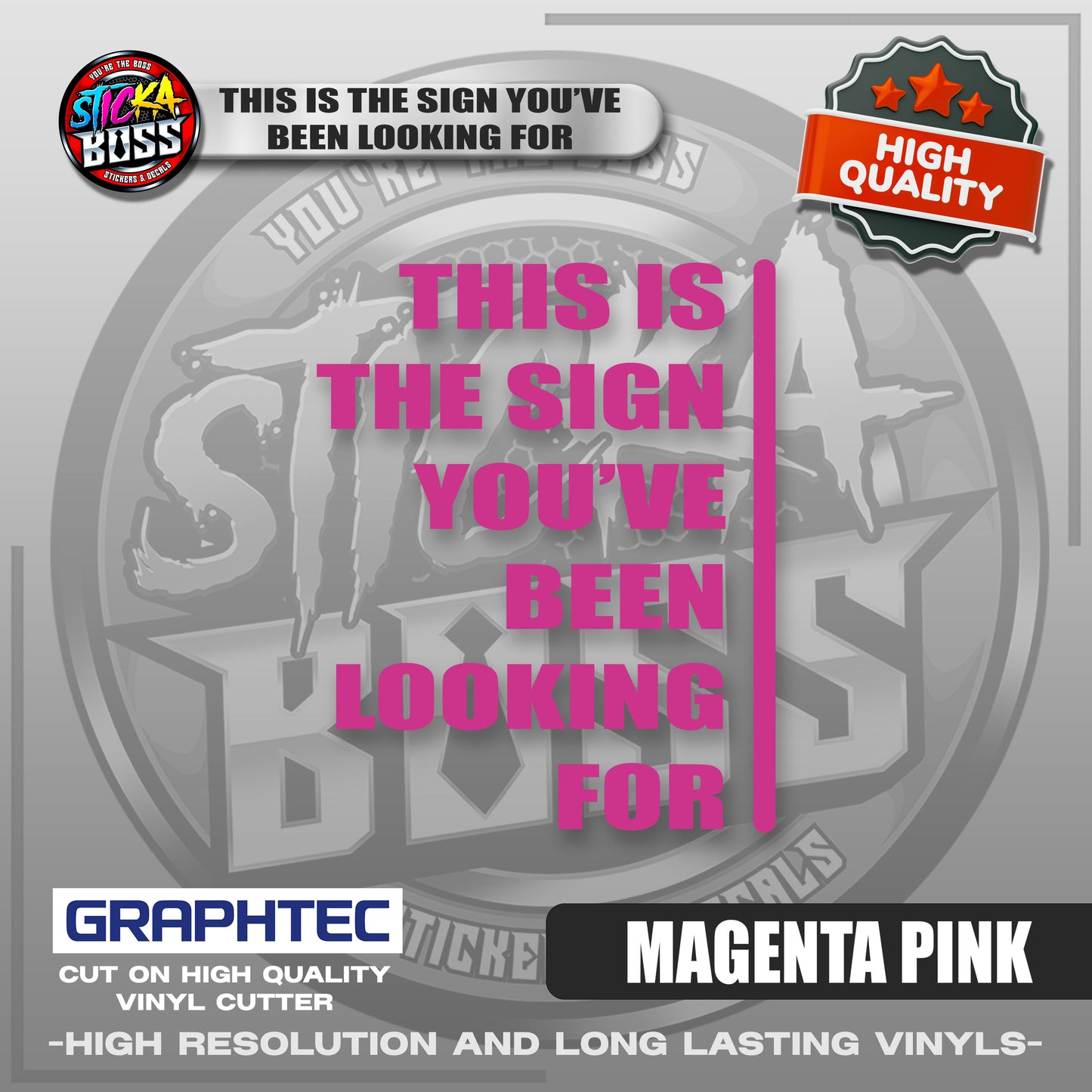 THIS IS THE SIGN YOU'VE BEEN LOOKING FOR | VINYL WATERPROOF CUT-OUT STICKER DECALS