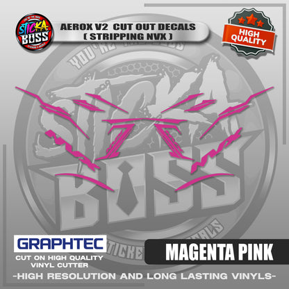 AEROX V2 CUT OUT DECALS ( STRIPPING NVX ) | VINYL WATERPROOF CUT-OUT STICKER DECALS