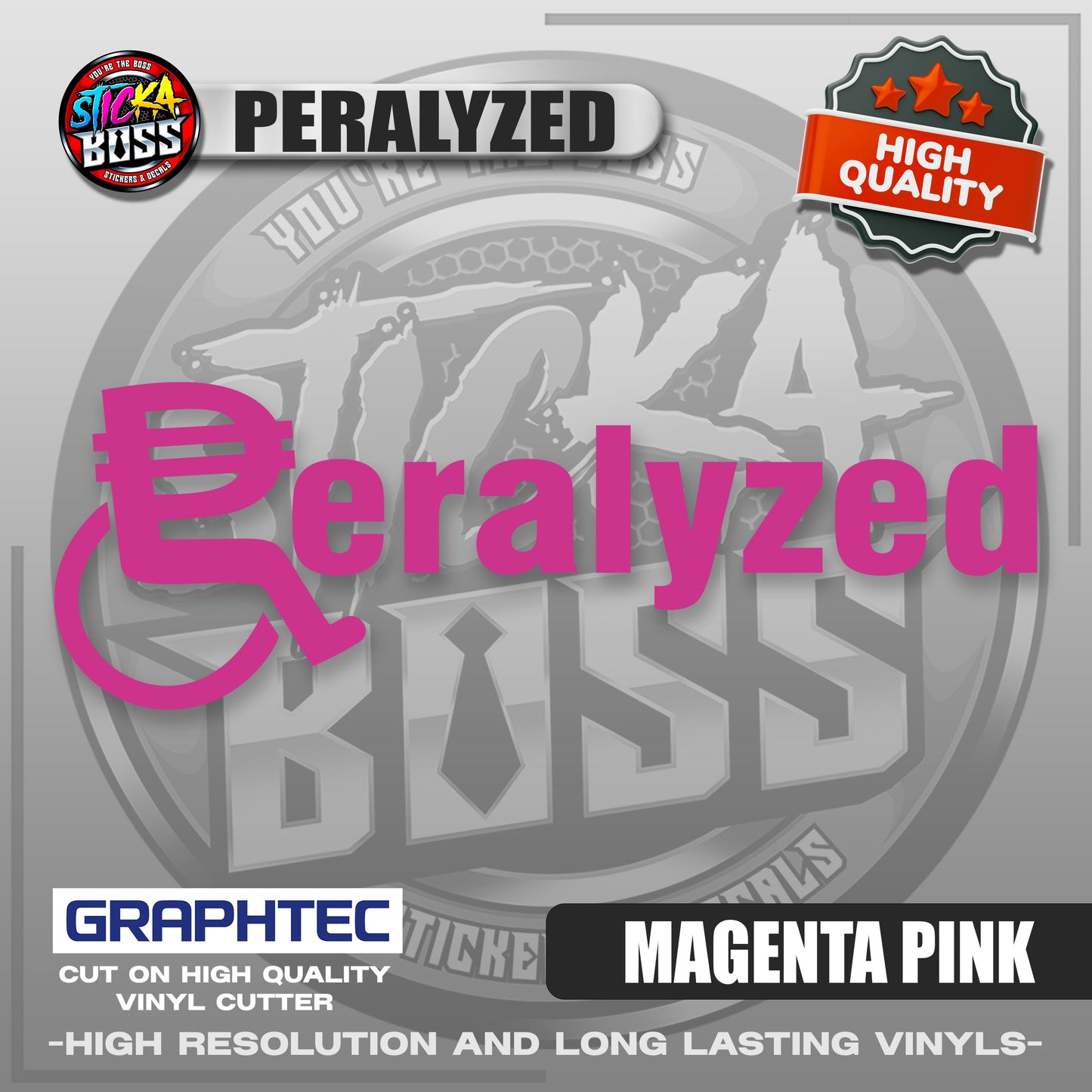 PERALYZED | VINYL WATERPROOF CUT-OUT STICKER DECALS【Stickaboss】