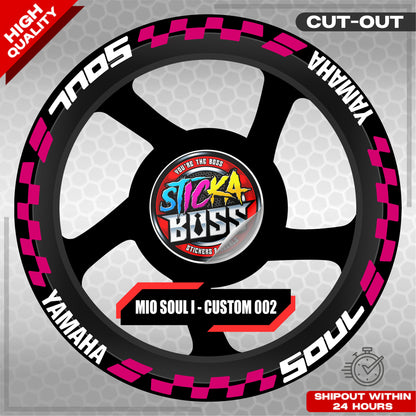 MIO SOUL I 125 MAGS STICKER SET  ( 2 MAGS ) - CUSTOM 002 | VINYL WATERPROOF CUT-OUT DECALS