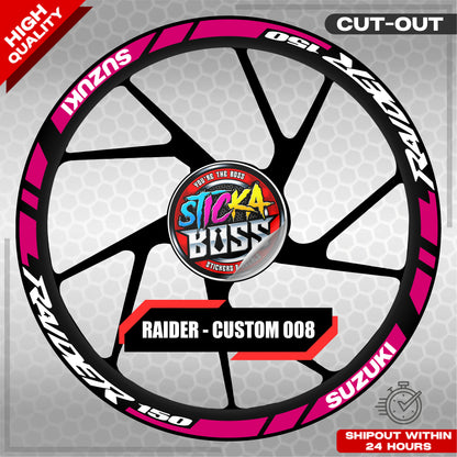 RAIDER R150 MAGS STICKER SET ( 2 MAGS ) - CUSTOM 008 | VINYL WATERPROOF CUT-OUT DECALS