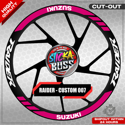 RAIDER R150 MAGS STICKER SET ( 2 MAGS ) - CUSTOM 007 | VINYL WATERPROOF CUT-OUT DECALS
