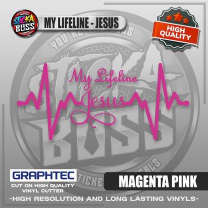 MY LIFELINE - JESUS | VINYL WATERPROOF CUT-OUT STICKER DECALS【Stickaboss】