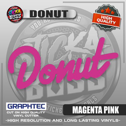 DONUT | VINYL WATERPROOF CUT-OUT STICKER DECALS【Stickaboss】