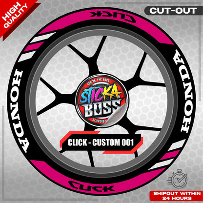 CLICK 125  150 160 MAGS STICKER SET  ( 2 MAGS ) - CUSTOM 001 | VINYL WATERPROOF CUT-OUT DECALS