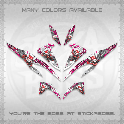 CLICK 125 V2 FOR WHITE DECALS (2026 NEW RCB 2.0 DESIGN) STICKER KITS BY STICKABOSS