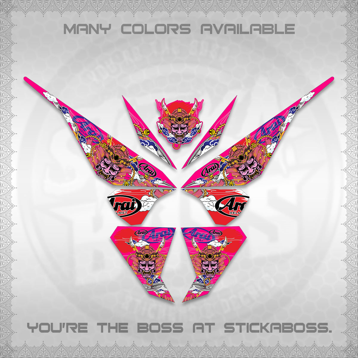 CLICK 125 V1 VARIO DECALS (2026 NEW SAMURAI MOTIF) STICKER KITS BY STICKABOSS