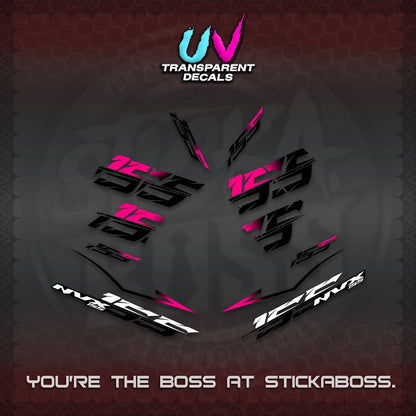 AEROX 155 V2 UV TRANSPARENT DECALS (2026 NVX VIETNAM) STICKER KITS BY STICKABOSS