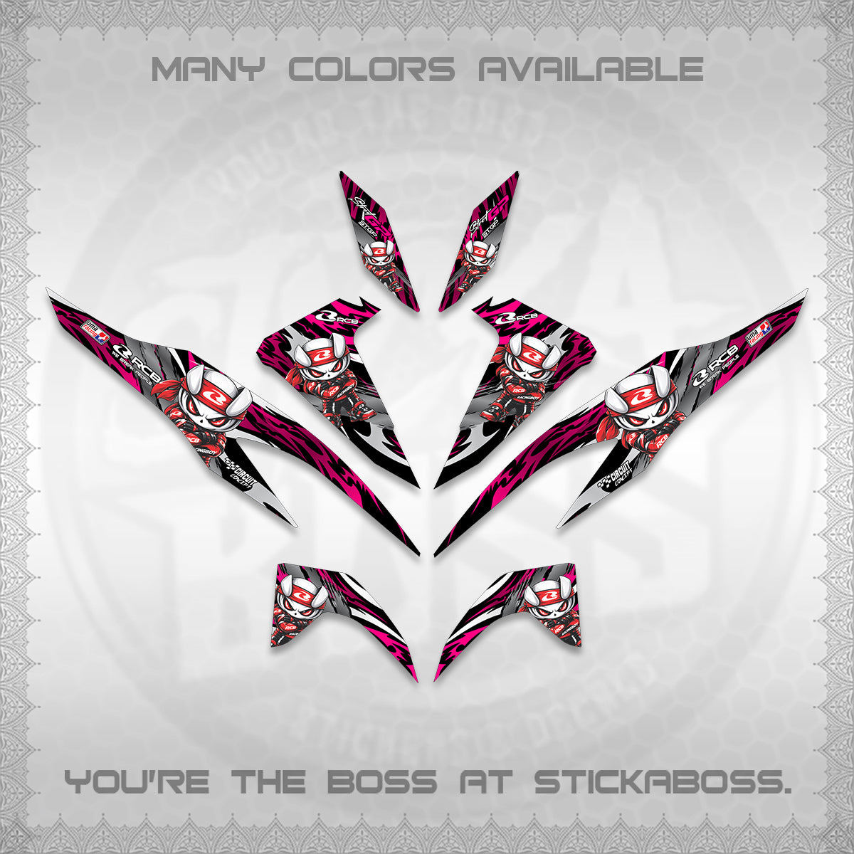 CLICK 125 V2 DECALS (2026 NEW RCB 2.0 DESIGN) STICKER KITS BY STICKABOSS