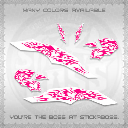 CLICK 125 V3 FOR WHITE DECALS (2026 TRIBAL HEART DESIGN) STICKER KITS BY STICKABOSS