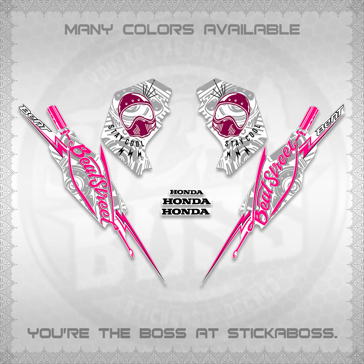 BEAT FI V2 FOR WHITE DECALS (2026 BEATSTREET DESIGN) STICKER KITS BY STICKABOSS