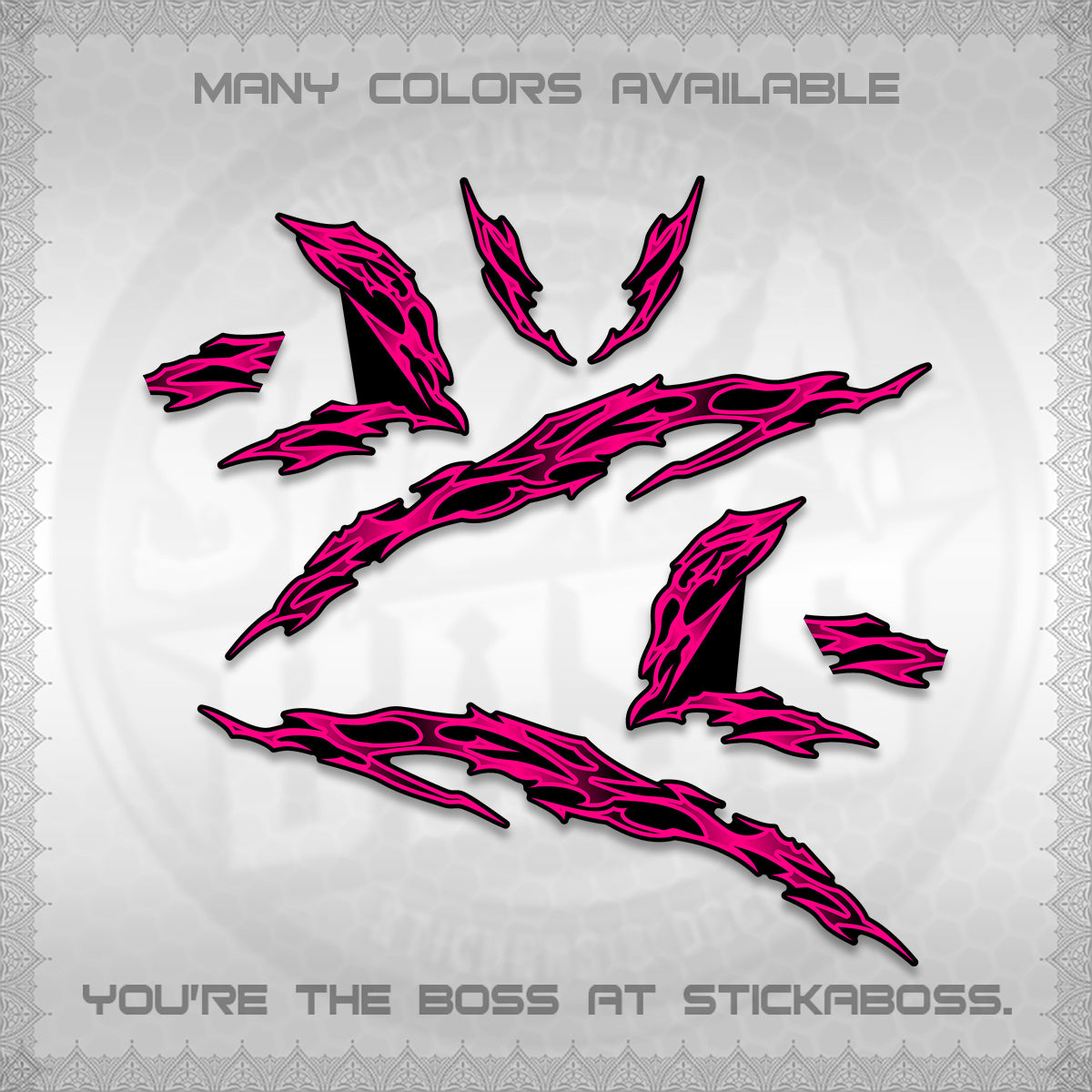 CLICK 125 V3 DECALS (2026 T2 LIGHTNING DESIGN) STICKER KITS BY STICKABOSS