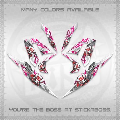 CLICK 125 V4 FOR WHITE DECALS (2026 NEW RCB 2.0 DESIGN) STICKER KITS BY STICKABOSS